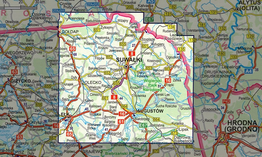 Suwalki regio (Suwalszczyzna) wandelkaart / fietskaart 1:85.000 9788375469486 ExpressMap Wandelkaarten Noordoost-Polen met Mazurië Suwalki regio (Suwalszczyzna) wandelkaart / fietskaart 1:85.000 9788375469486 ExpressMap Wandelkaarten Noordoost-Polen met Mazurië