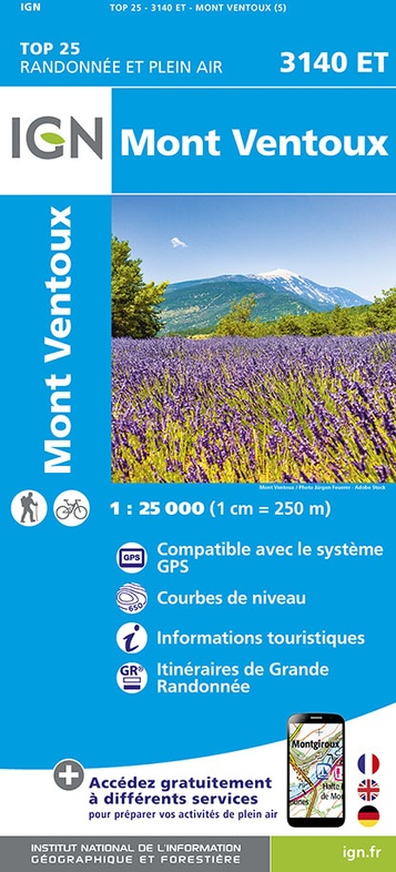 wandelkaart 3140ET Mont Ventoux 1:25.000 9782758555896 IGN IGN 25 Provence Wandelkaarten Provence, Marseille, Camargue wandelkaart 3140ET Mont Ventoux 1:25.000 9782758555896 IGN IGN 25 Provence Wandelkaarten Provence, Marseille, Camargue