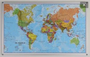 Wereldkaart | staatkundig, beprikbaar schaal 1:40 miljoen 5425013068697  Lovell Johns beprikbaar  Wandkaarten Wereld als geheel