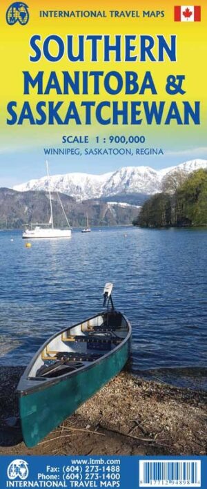 ITM South-Manitoba, South-Saskatchewan  | landkaart, autokaart 1:900.000 9781771294898  International Travel Maps   Landkaarten en wegenkaarten Toronto, Ontario & Canadese Midwest