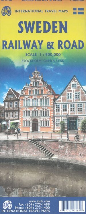 ITM Sweden Rail & Road Map | wegen- en spoorwegenkaart 1:900.000 9781771297165  International Travel Maps   Landkaarten en wegenkaarten, Treingidsen en verhalen Zweden