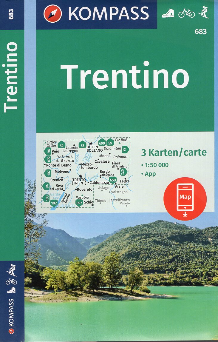 Kompass wandelkaart KP-683 wandelkaart Trentino 9783991540694 Kompass Wandelkaarten KP50 Zuid-Tirol, Dolomieten Wandelkaarten Zuid-Tirol, Dolomieten Kompass wandelkaart KP-683 wandelkaart Trentino 9783991540694 Kompass Wandelkaarten KP50 Zuid-Tirol, Dolomieten Wandelkaarten Zuid-Tirol, Dolomieten