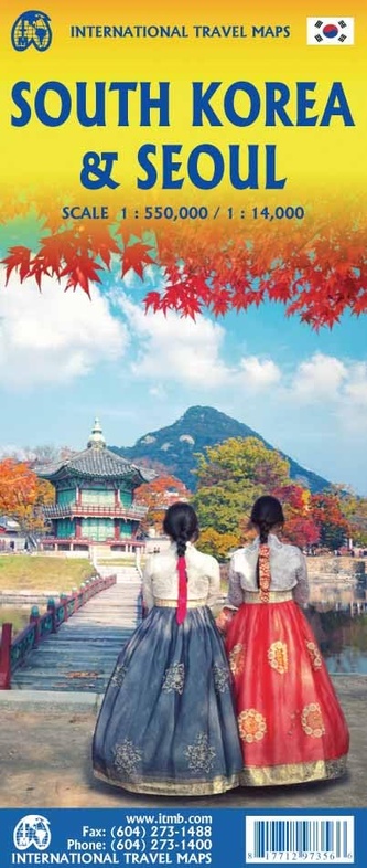 ITM South Korea 1:550.000, and Seoul 1:14.000 | autokaart, stadsplattegrond 9781771297356 International Travel Maps Landkaarten en wegenkaarten, Stadsplattegronden Zuid-Korea ITM South Korea 1:550.000, and Seoul 1:14.000 | autokaart, stadsplattegrond 9781771297356 International Travel Maps Landkaarten en wegenkaarten, Stadsplattegronden Zuid-Korea