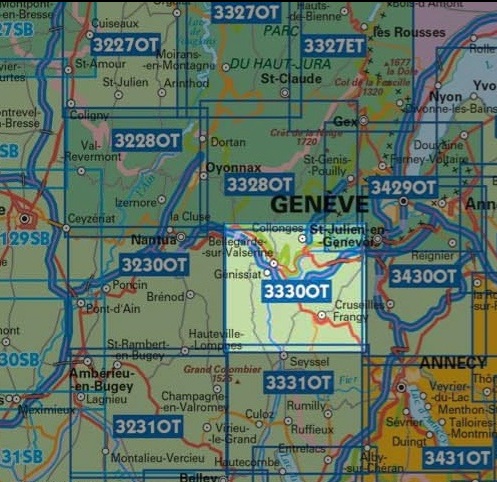 wandelkaart 3330OT Bellegarde-sur-Valserine 1:25.000 9782758555940 IGN IGN 25 Jura (F) Wandelkaarten Franse Jura wandelkaart 3330OT Bellegarde-sur-Valserine 1:25.000 9782758555940 IGN IGN 25 Jura (F) Wandelkaarten Franse Jura