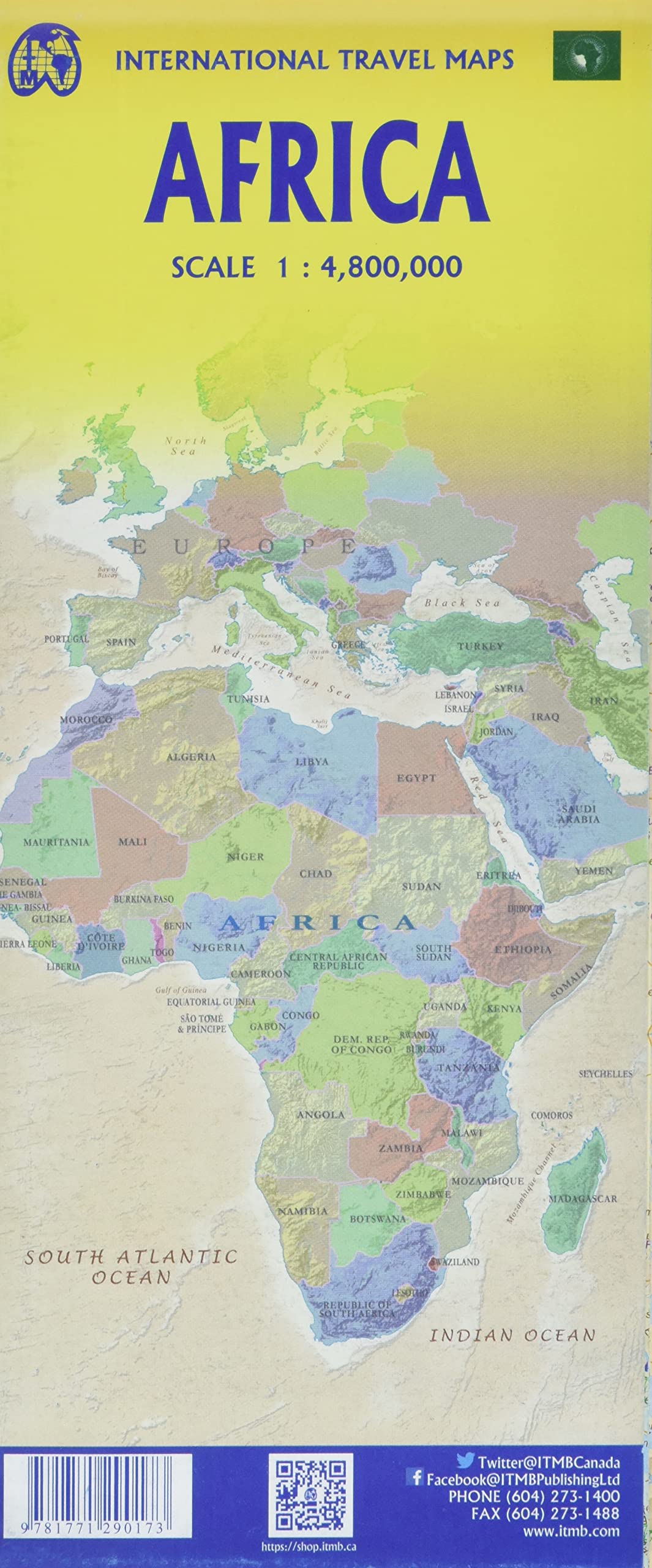 ITM Africa 1:4.800.000 | landkaart, autokaart 9781771290173 International Travel Maps Landkaarten en wegenkaarten Afrika ITM Africa 1:4.800.000 | landkaart, autokaart 9781771290173 International Travel Maps Landkaarten en wegenkaarten Afrika