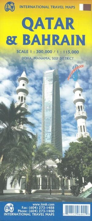 ITM Qatar & Bahrain | landkaart, autokaart 1:300.000 / 115.000 9781771296441  International Travel Maps   Landkaarten en wegenkaarten, Stadsplattegronden Oman