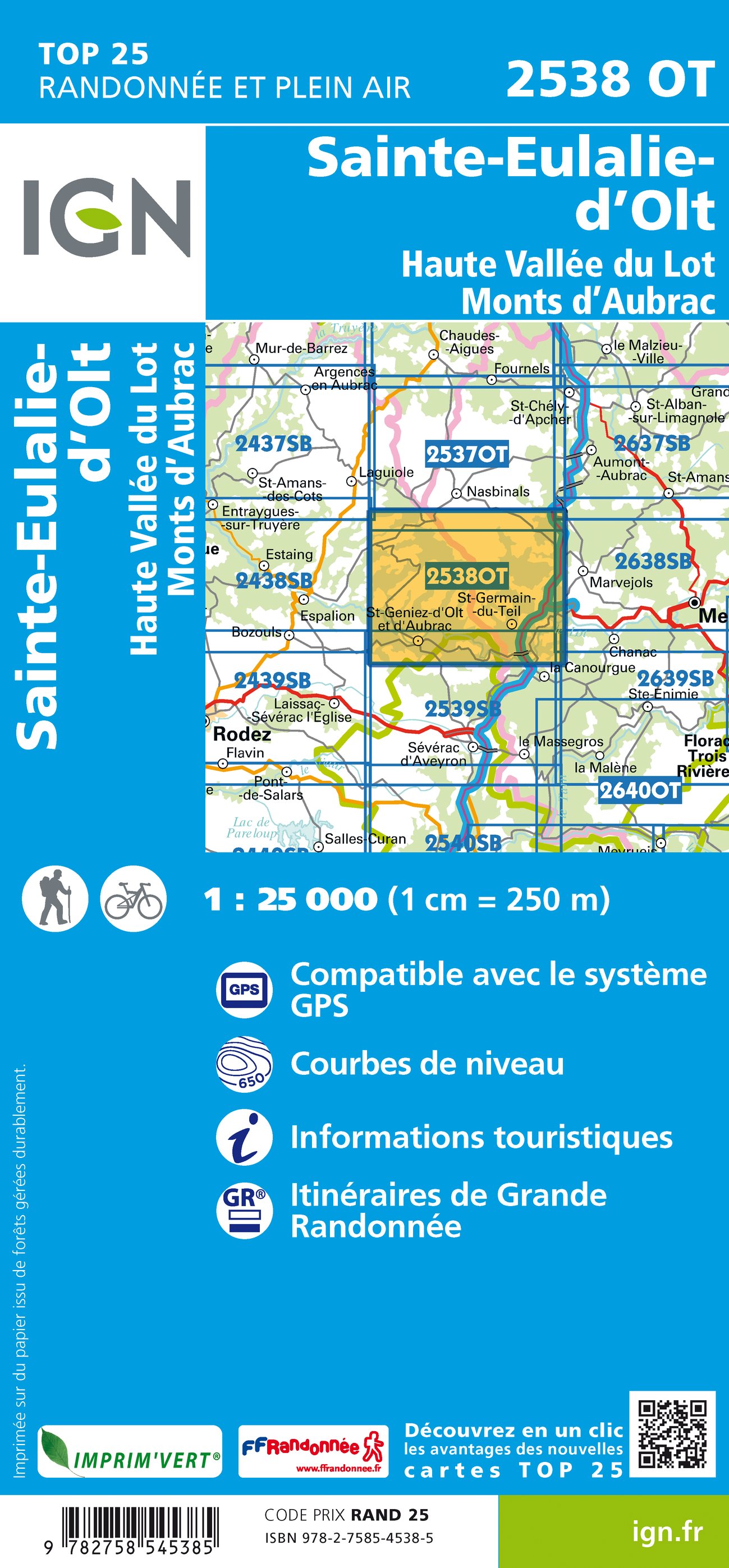 wandelkaart 2538OT Sainte-Eulalie-d'Olt 1:25.000 9782758545385 IGN IGN 25 Lot, Tarn, Aveyron Wandelkaarten Lot, Tarn, Toulouse wandelkaart 2538OT Sainte-Eulalie-d'Olt 1:25.000 9782758545385 IGN IGN 25 Lot, Tarn, Aveyron Wandelkaarten Lot, Tarn, Toulouse