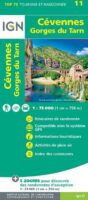 TSQ-11 Cévennes (Cevennen) / Gorges du Tarn | IGN overzichts- en wandelkaart 9782758554738  IGN TOP 75  Fietskaarten, Wandelkaarten Cevennen, Languedoc
