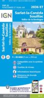 wandelkaart 2036ET Sarlat-la-Canéda, Souillac 1:25.000 9782758555872  IGN IGN 25 Dordogne  Wandelkaarten Dordogne
