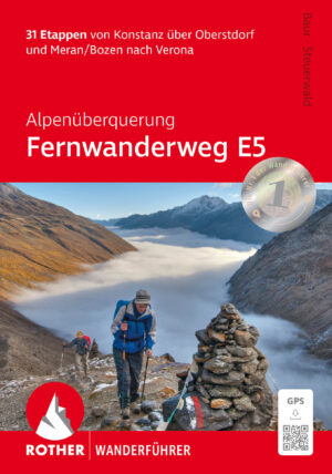 wandelgids E5  Fernwanderweg Rother Wanderführer 9783763314027  Bergverlag Rother RWG  Lopen naar Rome, Meerdaagse wandelroutes, Wandelgidsen Zwitserland en Oostenrijk (en Alpen als geheel)