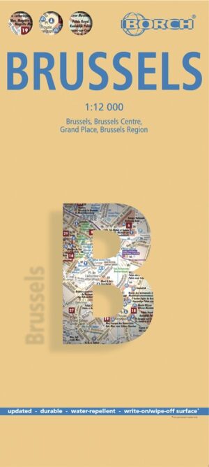 Brussel 1:12.000 | stadsplattegrond 9783866093553  Berndtson / Borch   Stadsplattegronden Luxemburg