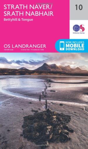 LR-010  Strathnever | topografische wandelkaart 9780319261088  Ordnance Survey Landranger Maps 1:50.000  Wandelkaarten de Schotse Hooglanden (ten noorden van Glasgow / Edinburgh)