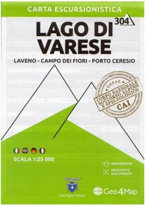 G4M-304 Lago di Varese | wandelkaart 1:25.000 9788899606503  Geo4Map   Wandelkaarten Milaan, Lombardije, Italiaanse Meren