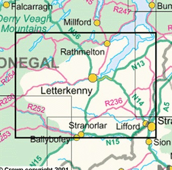 DM-06 Donegal - Letterkenney 9781912140480 Ordnance Survey Ireland Discovery Maps 1:50.000 Wandelkaarten Galway, Connemara, Donegal DM-06 Donegal - Letterkenney 9781912140480 Ordnance Survey Ireland Discovery Maps 1:50.000 Wandelkaarten Galway, Connemara, Donegal