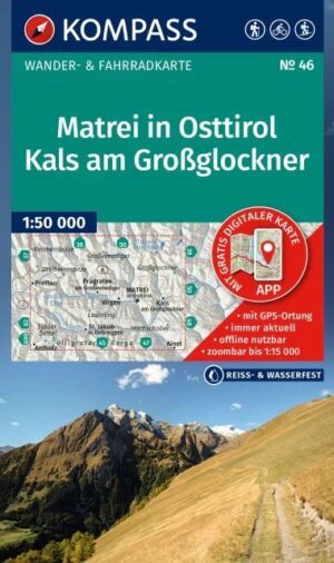 Kompass wandelkaart KP-46 Matrei (Osttirol)-Venedigergruppe 9783991542742  Kompass Wandelkaarten Kompass Oostenrijk  Wandelkaarten Osttirol