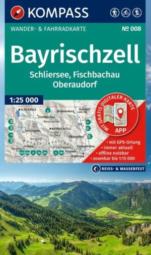 Kompass wandelkaart KP-008  Bayrischzell 1:25.000 9783991542889  Kompass Wandelkaarten Kompass Oberbayern  Wandelkaarten Beierse Alpen