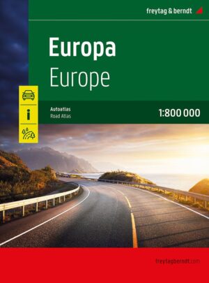 Wegenatlas Europa, schaal 1:800.000 9783707923766  Freytag & Berndt   Wegenatlassen Europa