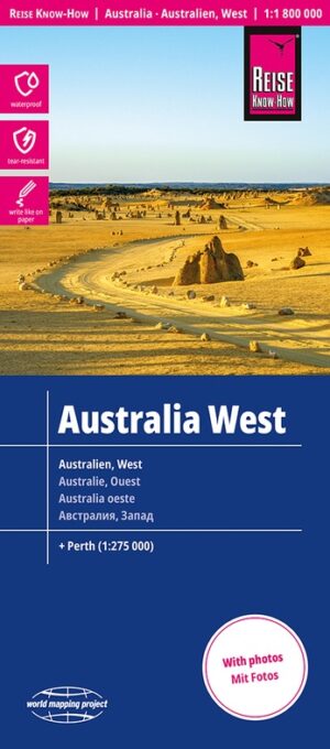 West Australia landkaart, wegenkaart 1:1.800.000 9783831774739  Reise Know-How Verlag WMP, World Mapping Project  Landkaarten en wegenkaarten Australië