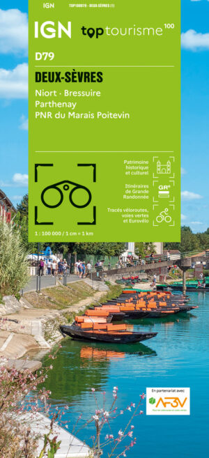 TCD-79 Deux-Sèvres | overzichtskaart / fietskaart 1:100.000 9782758556497  IGN TOP 100 Départemental  Fietskaarten, Landkaarten en wegenkaarten Zuidwest-Frankrijk