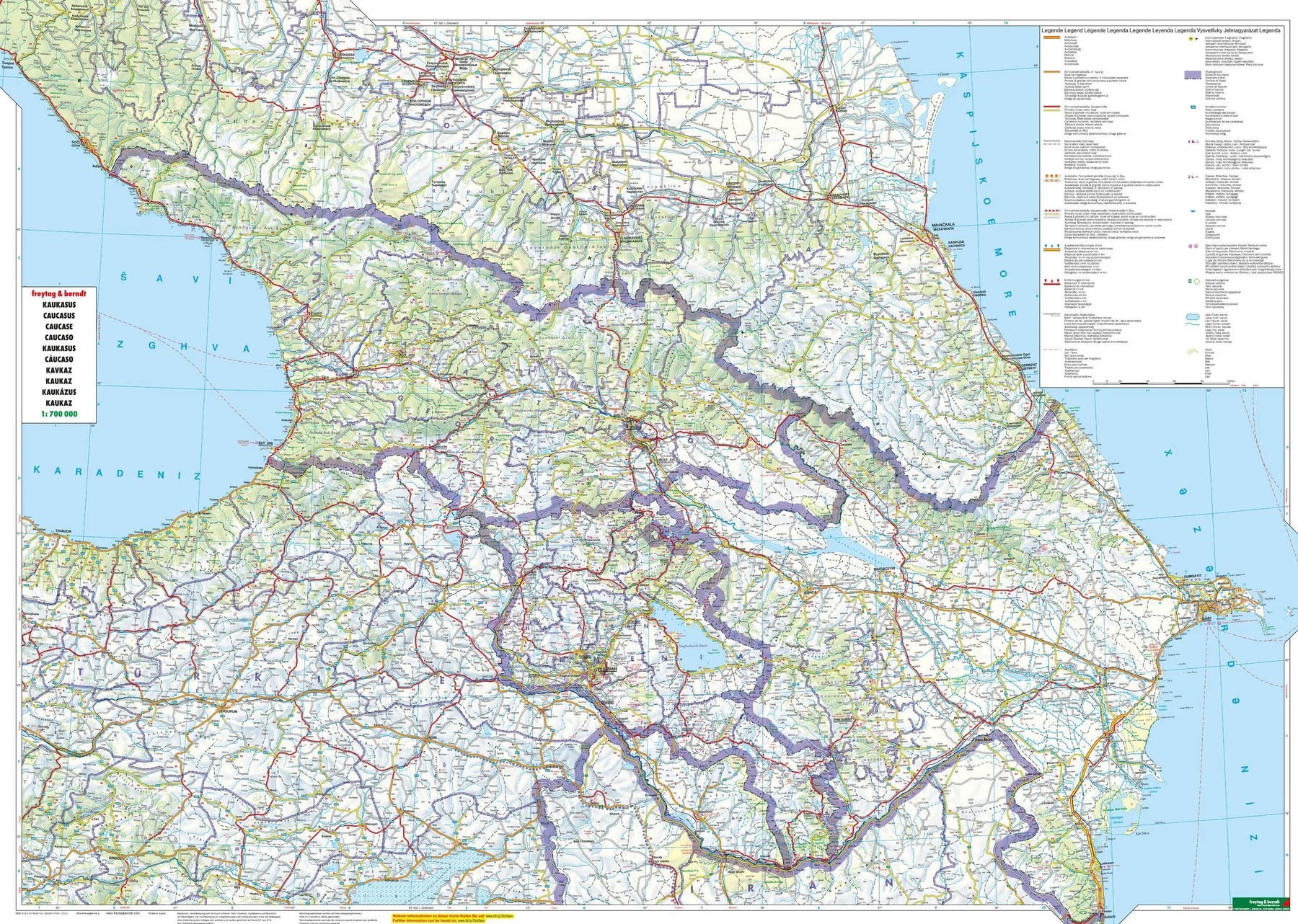 Georgie/ Armenie/ Azerbaidzjan | autokaart, wegenkaart 1:700.000 9783707924176 Freytag & Berndt Landkaarten en wegenkaarten Kaukasus Georgie/ Armenie/ Azerbaidzjan | autokaart, wegenkaart 1:700.000 9783707924176 Freytag & Berndt Landkaarten en wegenkaarten Kaukasus