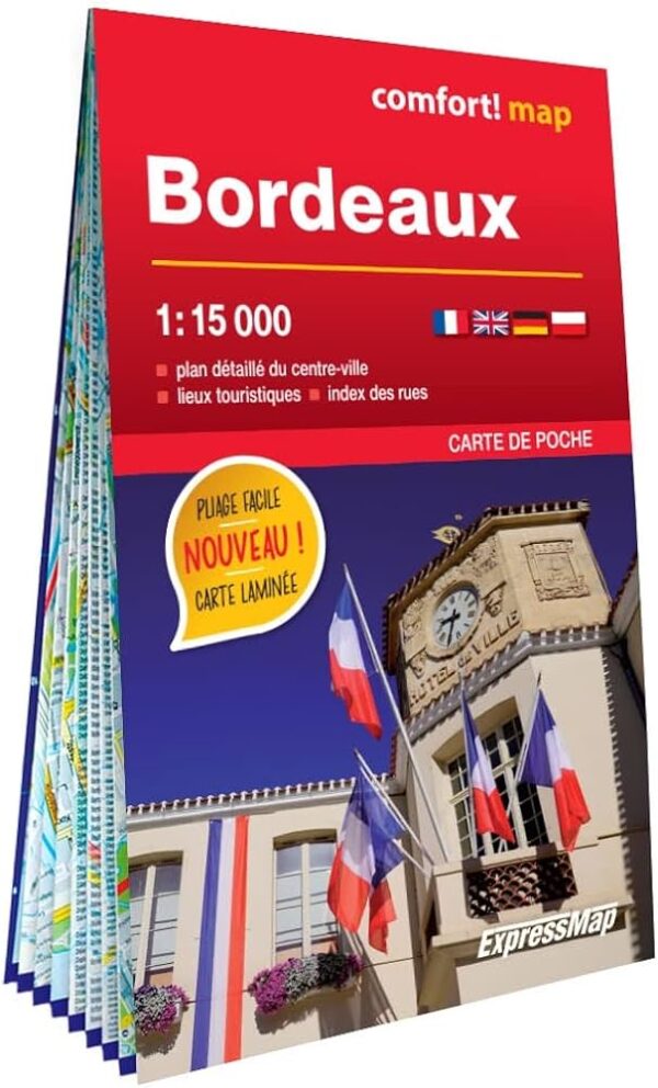 Bordeaux geplastificeerde stadsplattegrond 1:15.000 9788383554150 Express Map Stadsplattegronden Aquitaine, Bordeaux Bordeaux geplastificeerde stadsplattegrond 1:15.000 9788383554150 Express Map Stadsplattegronden Aquitaine, Bordeaux