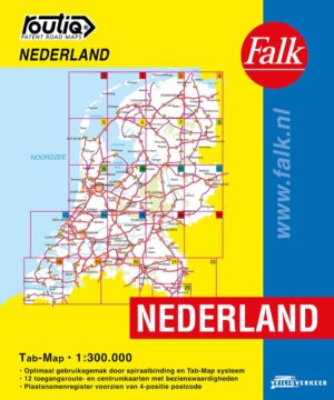 Falk Routiq Atlas Nederland Tab-Map 9789028705630  Falk   Wegenatlassen Nederland