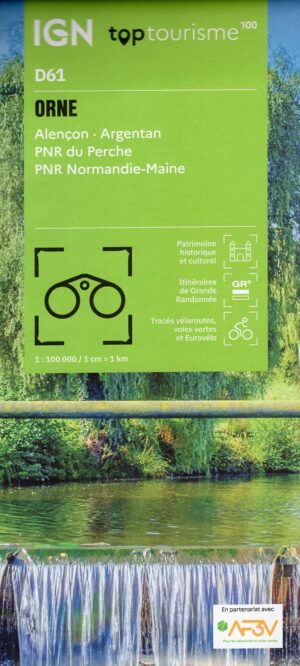 TCD-61 Orne | overzichtskaart / fietskaart 1:100.000 9782758556664  IGN TOP 100 Départemental  Fietskaarten, Landkaarten en wegenkaarten Loire & Centre