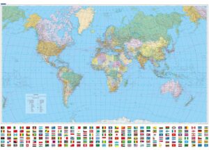 [09] Wereld Staatkundig 1:30.000.000 (papier) 9783259940198  Kümmerly & Frey   Wandkaarten Wereld als geheel