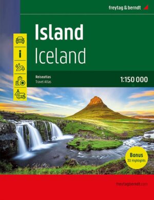 Wegenatlas IJsland 1:150.000 9783707918380  Freytag & Berndt   Wegenatlassen IJsland