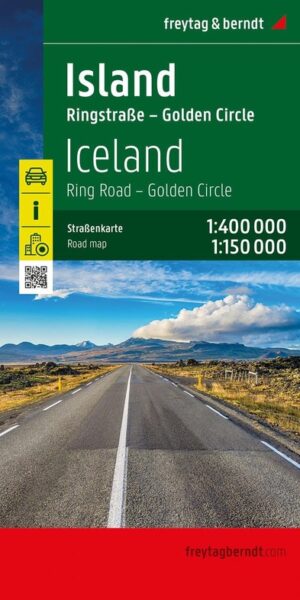 IJsland | autokaart, wegenkaart 1:400.000 9783707923759  Freytag & Berndt   Landkaarten en wegenkaarten IJsland