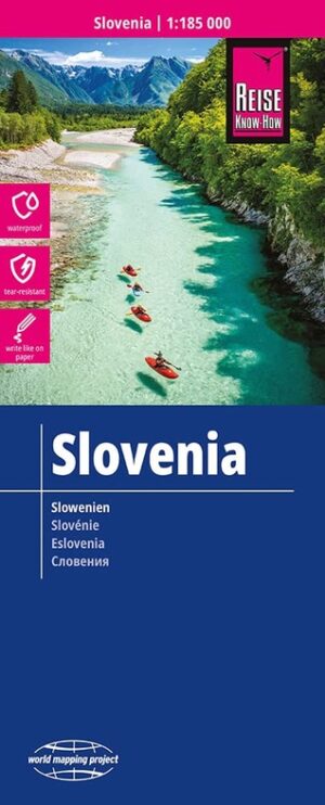 Slovenië landkaart, wegenkaart 1:185.000 9783831774777  Reise Know-How Verlag WMP, World Mapping Project  Landkaarten en wegenkaarten Slovenië