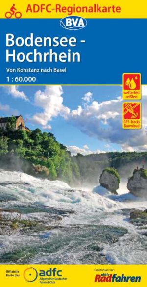 Bodensee / Hochrhein | fietskaart 1:75.000 9783870737443  ADFC / BVA ADFC Regionalkarte  Fietskaarten Bodenmeer, Schwäbische Alb, Zwarte Woud