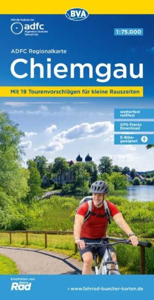 Chiemgau fietskaart 1:75.000 9783969902387  ADFC / BVA ADFC Regionalkarte  Fietskaarten Beierse Alpen