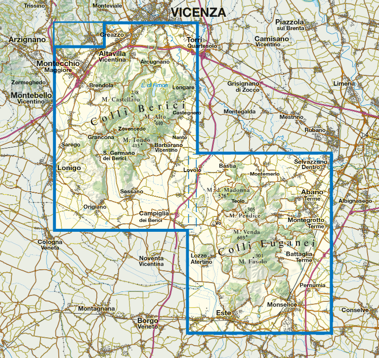 TAB-060 Colli Euganei | Tabacco wandelkaart 9788883151798 Tabacco Tabacco 1:25.000 Wandelkaarten Zuid-Tirol, Dolomieten TAB-060 Colli Euganei | Tabacco wandelkaart 9788883151798 Tabacco Tabacco 1:25.000 Wandelkaarten Zuid-Tirol, Dolomieten