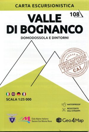 G4M-108 Valle di Bognanco | wandelkaart 1:25.000 9791281223141  Geo4Map   Wandelkaarten Turijn, Piemonte