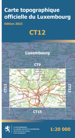 CT12 Luxembourg | Topografische kaart 1:20.000 5425013068246  Le Gouvernement du Grand-Duché Topografische Kaart Luxemburg  Wandelkaarten Luxemburg