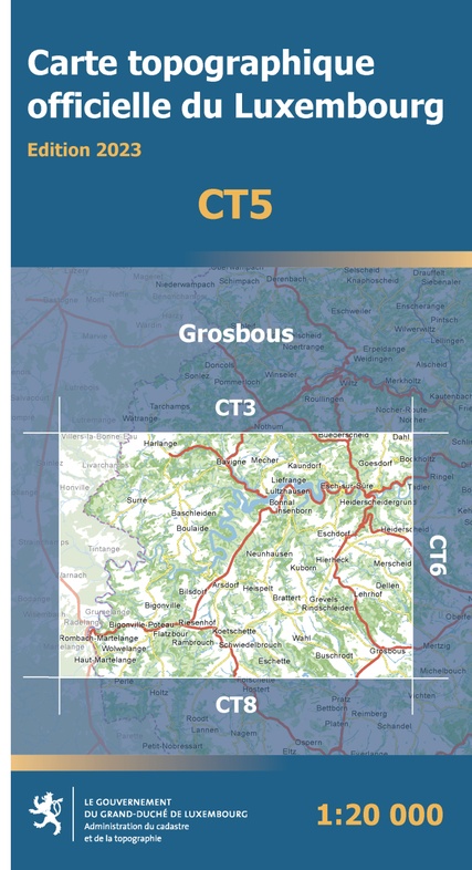 CT05 Grosbous | Topografische kaart 1:20.000 5425013068345 Le Gouvernement du Grand-Duché Topografische Kaart Luxemburg Wandelkaarten Luxemburg CT05 Grosbous | Topografische kaart 1:20.000 5425013068345 Le Gouvernement du Grand-Duché Topografische Kaart Luxemburg Wandelkaarten Luxemburg
