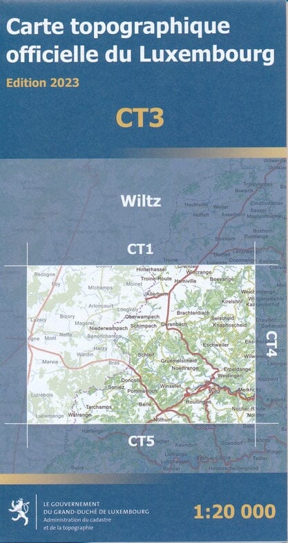 CT03 Wiltz | Topografische kaart 1:20.000 5425013068376 Le Gouvernement du Grand-Duché Topografische Kaart Luxemburg Wandelkaarten Luxemburg CT03 Wiltz | Topografische kaart 1:20.000 5425013068376 Le Gouvernement du Grand-Duché Topografische Kaart Luxemburg Wandelkaarten Luxemburg