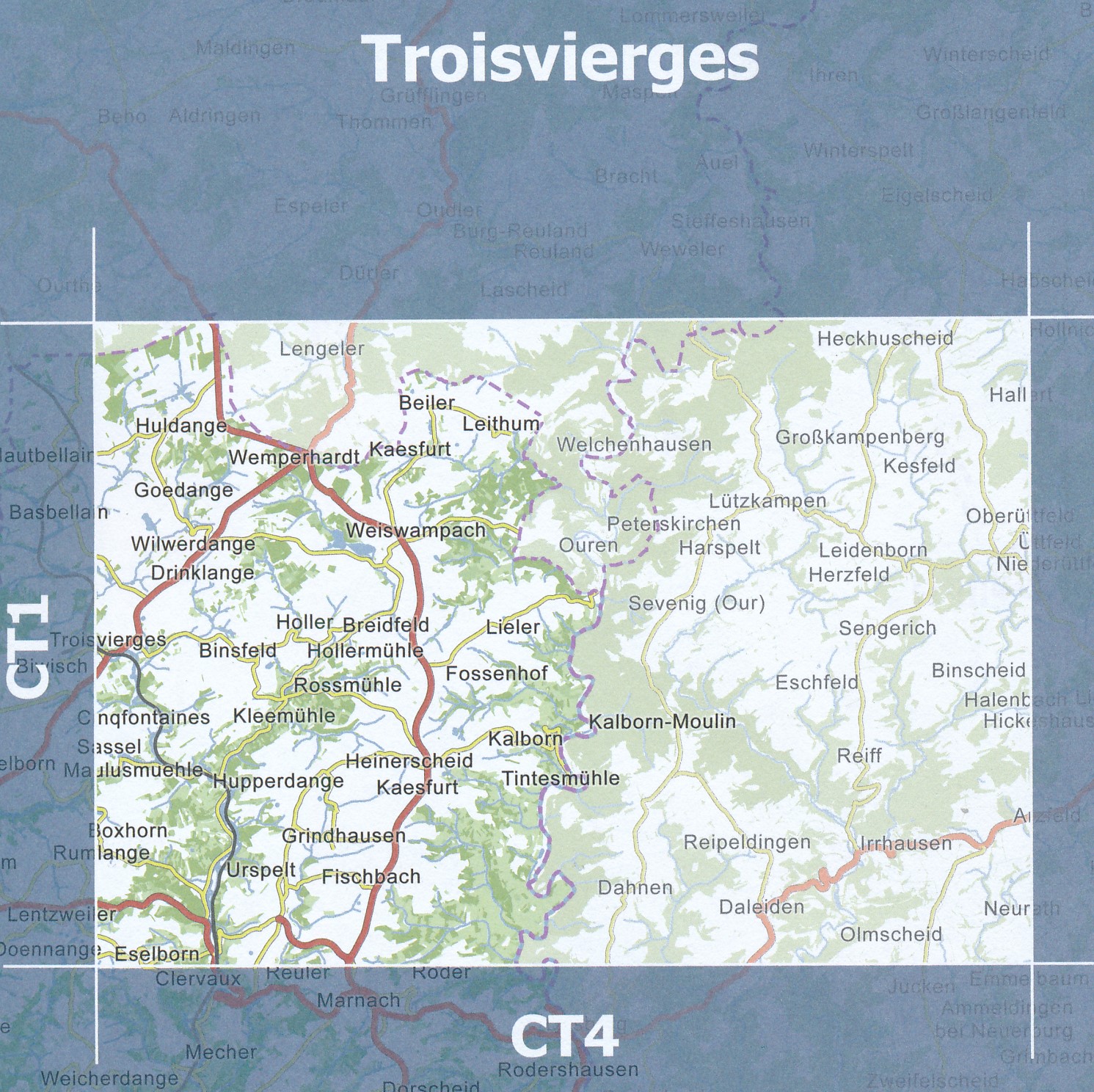 CT02 Troisvierges | Topografische kaart 1:20.000 5425013068383 Le Gouvernement du Grand-Duché Topografische Kaart Luxemburg Wandelkaarten Luxemburg CT02 Troisvierges | Topografische kaart 1:20.000 5425013068383 Le Gouvernement du Grand-Duché Topografische Kaart Luxemburg Wandelkaarten Luxemburg