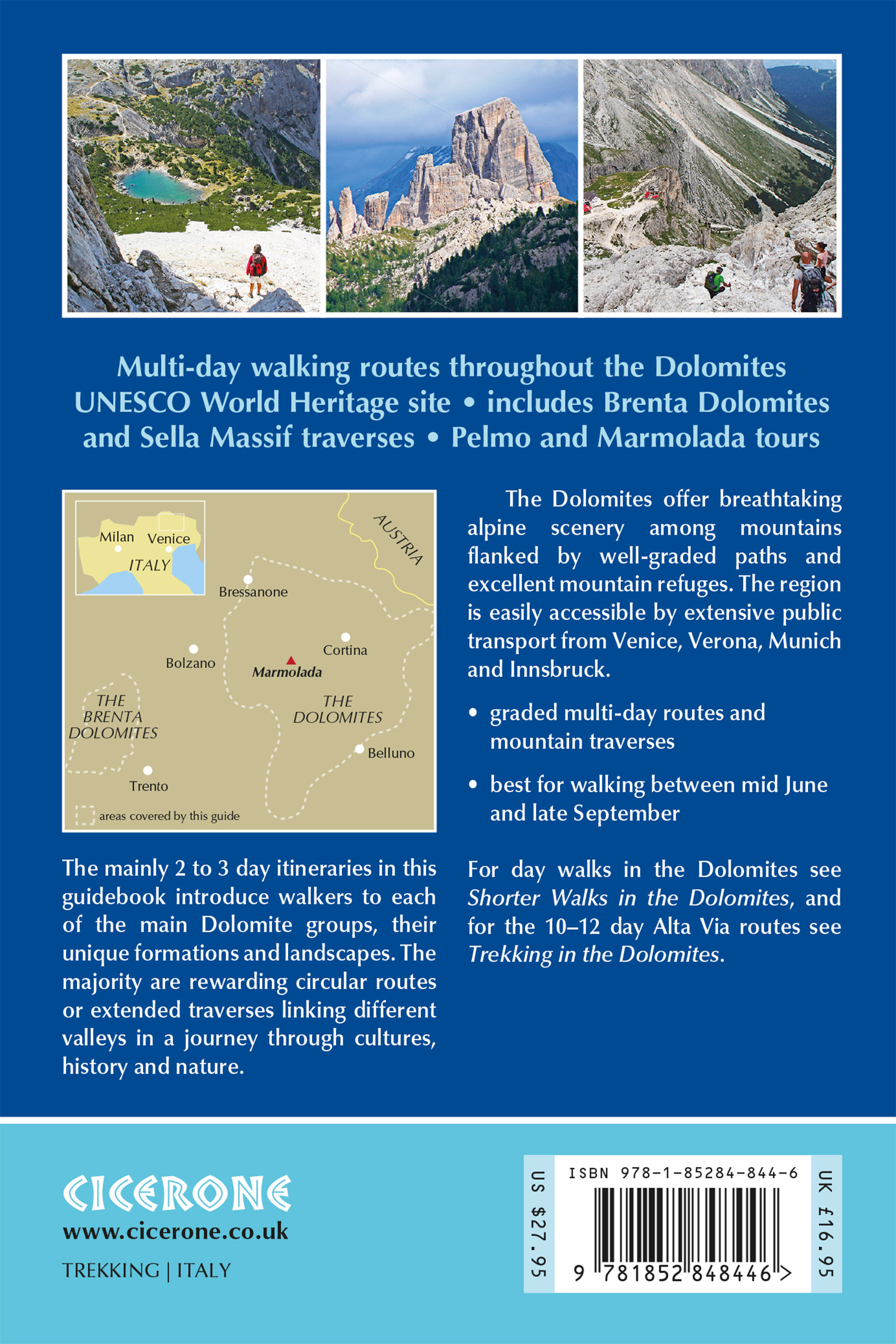 Walking in the Dolomites | wandelgids Dolomieten 9781852848446 Cicerone Press Wandelgidsen Zuid-Tirol, Dolomieten Walking in the Dolomites | wandelgids Dolomieten 9781852848446 Cicerone Press Wandelgidsen Zuid-Tirol, Dolomieten