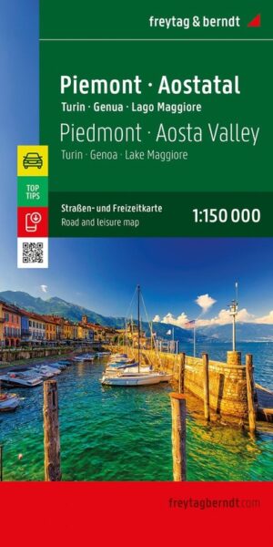 Piemonte | autokaart, wegenkaart 1:150.000 9783707922776  Freytag & Berndt Italië Wegenkaarten  Landkaarten en wegenkaarten Aosta, Gran Paradiso, Turijn, Piemonte