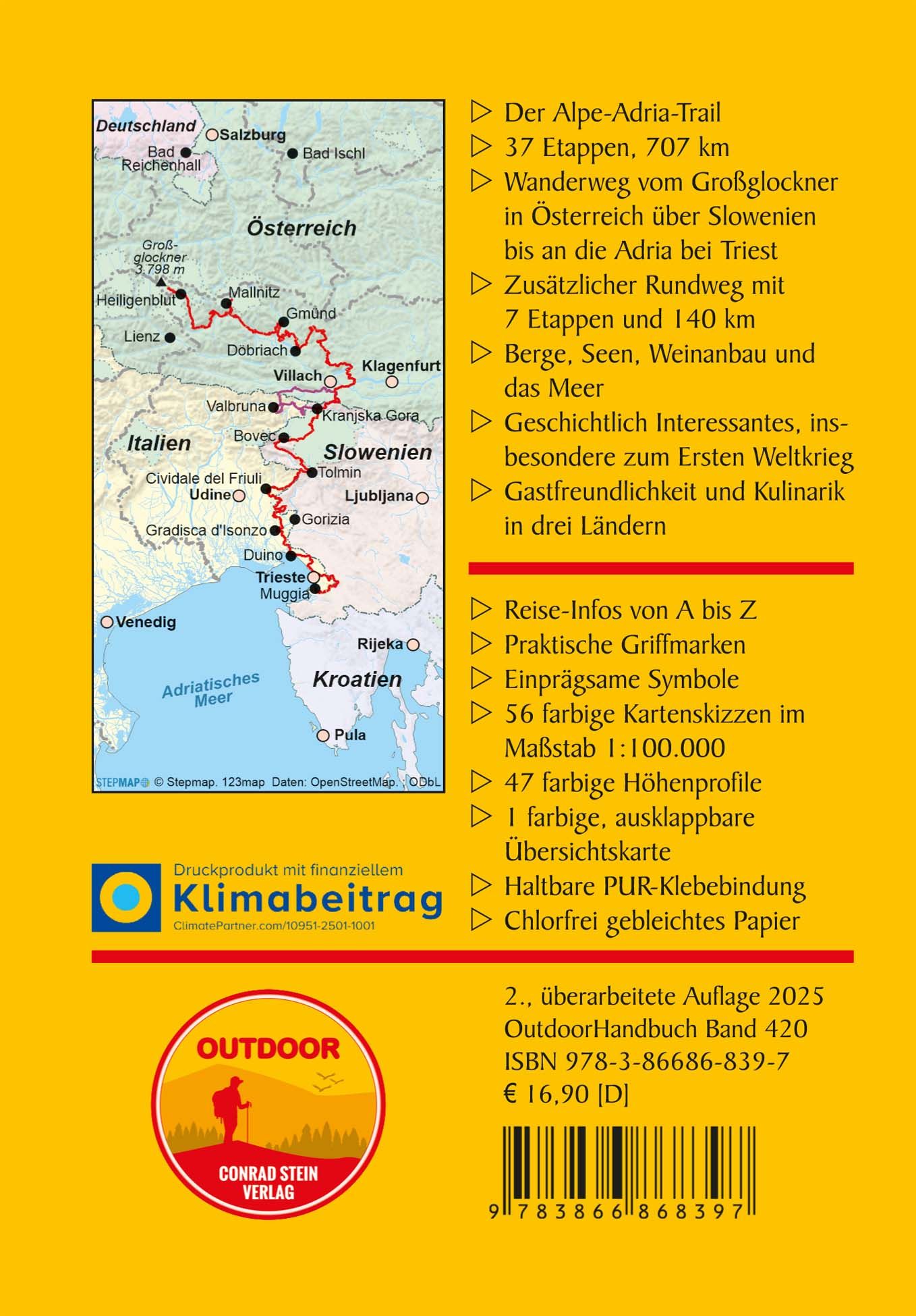 OD-420 Alpe Adria Trail | wandelgids (Duitstalig) 9783866868397 Conrad Stein Verlag Outdoor - Der Weg ist das Ziel Wandelgidsen Zwitserland en Oostenrijk (en Alpen als geheel) OD-420 Alpe Adria Trail | wandelgids (Duitstalig) 9783866868397 Conrad Stein Verlag Outdoor - Der Weg ist das Ziel Wandelgidsen Zwitserland en Oostenrijk (en Alpen als geheel)