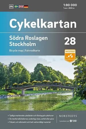 NC-28 Södra Roslagen / Stockholm 1:90.000 9789113106342  Norstedts Cykelkartan Fietskaarten Zweden  Fietskaarten Stockholm