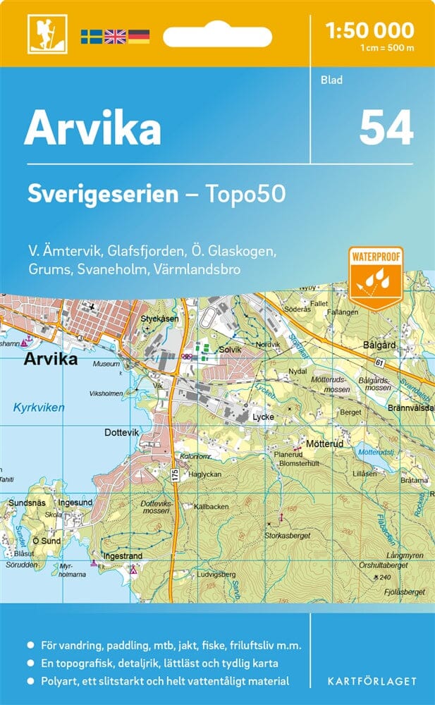 T50.054 Arvika 1:50.000 9789189997332 Norstedts Wandelkaarten, Watersportboeken Midden Zweden T50.054 Arvika 1:50.000 9789189997332 Norstedts Wandelkaarten, Watersportboeken Midden Zweden