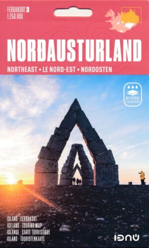 wegenkaart  Noordoost-IJsland FK3 1:250.000 9789979675495  Idnu Bokautgafa Ferdakort 1:250.000  Landkaarten en wegenkaarten IJsland