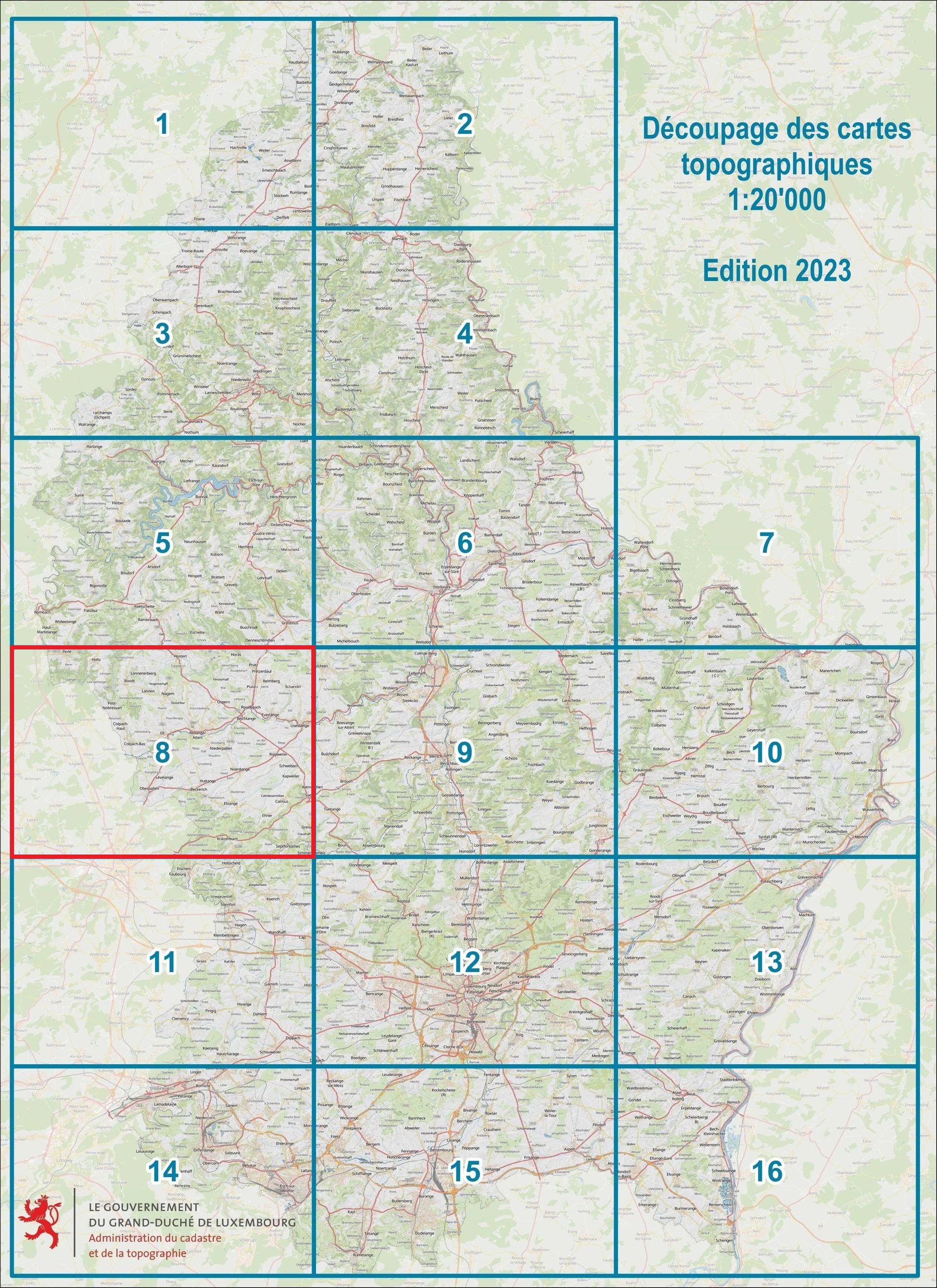 CT08 Redange / Attert | Topografische kaart 1:20.000 5425013068338 Le Gouvernement du Grand-Duché Topografische Kaart Luxemburg Wandelkaarten Luxemburg CT08 Redange / Attert | Topografische kaart 1:20.000 5425013068338 Le Gouvernement du Grand-Duché Topografische Kaart Luxemburg Wandelkaarten Luxemburg