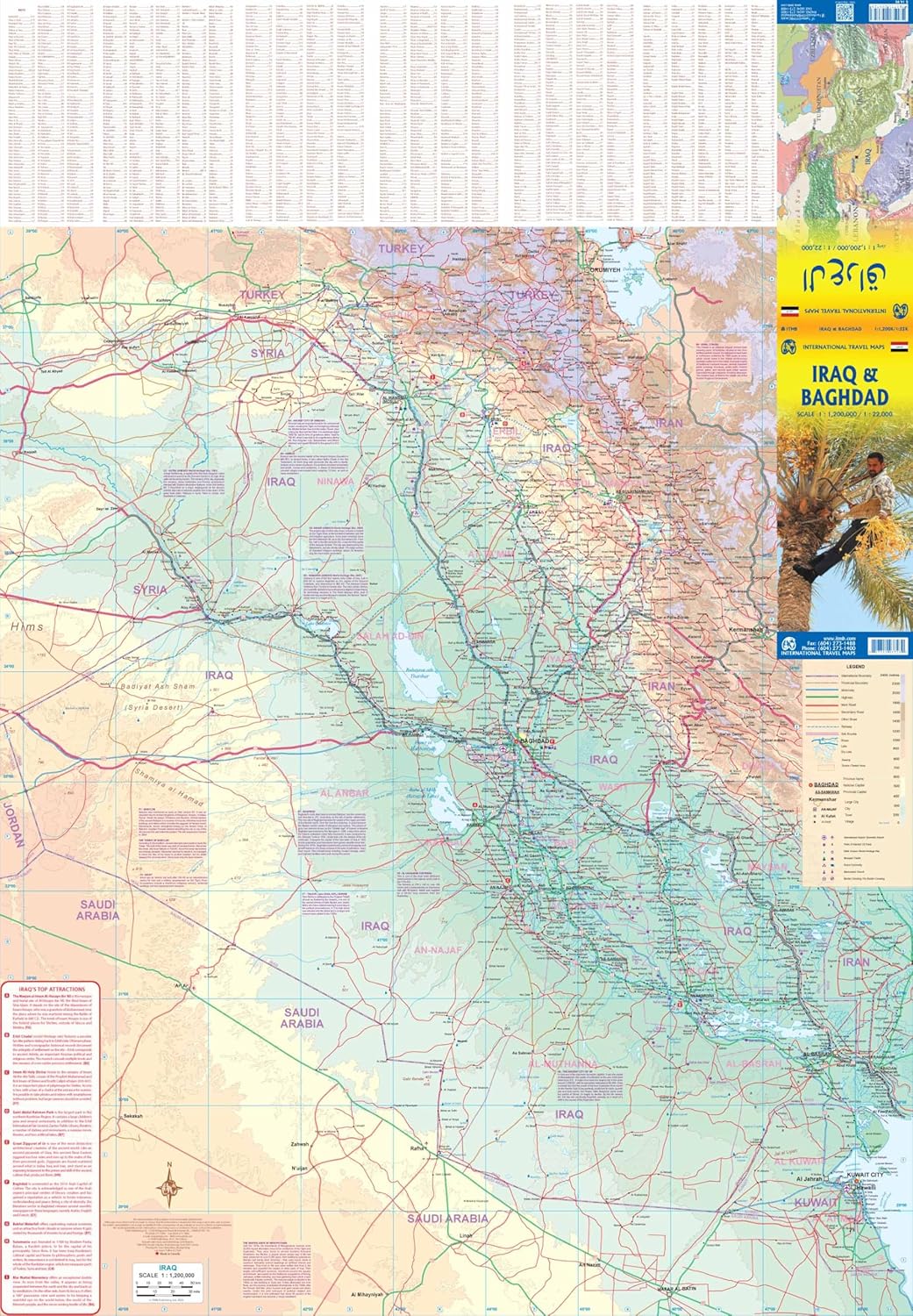 ITM Iraq & Baghdad | landkaart, autokaart 1:1.200.000 9781771293723 International Travel Maps Landkaarten en wegenkaarten Syrië, Irak ITM Iraq & Baghdad | landkaart, autokaart 1:1.200.000 9781771293723 International Travel Maps Landkaarten en wegenkaarten Syrië, Irak