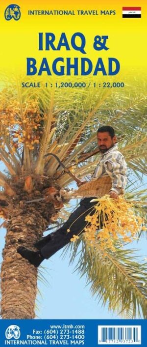 ITM Iraq & Baghdad | landkaart, autokaart 1:1.200.000 9781771293723  International Travel Maps   Landkaarten en wegenkaarten Syrië, Irak