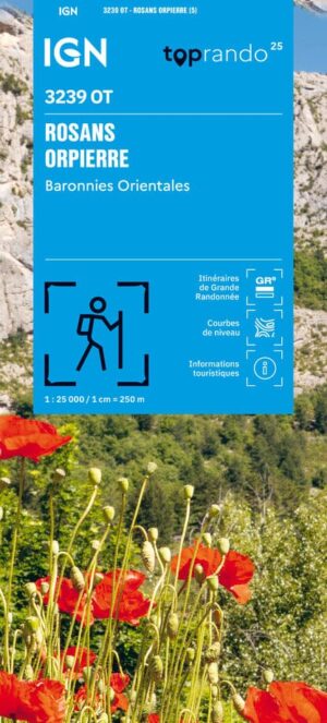 wandelkaart 3239OT Rosans, Orpierre 1:25.000 9782758557531  IGN IGN 25 Franse Alpen/ zuidhelft  Wandelkaarten Écrins, Queyras, Hautes Alpes