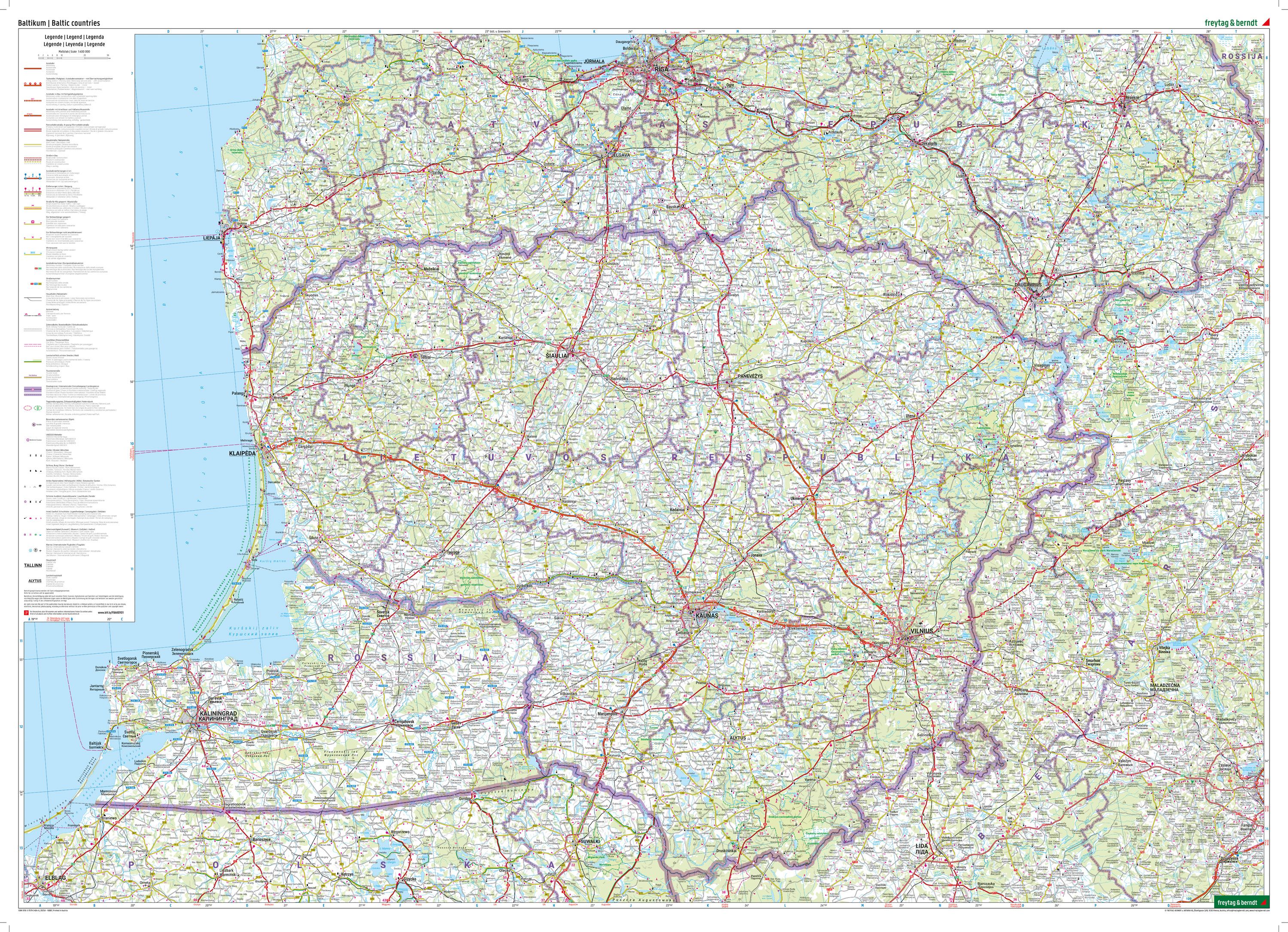 Baltische Staten | autokaart, wegenkaart 1:400.000 9783707924046 Freytag & Berndt Landkaarten en wegenkaarten Baltische Staten en Kaliningrad Baltische Staten | autokaart, wegenkaart 1:400.000 9783707924046 Freytag & Berndt Landkaarten en wegenkaarten Baltische Staten en Kaliningrad